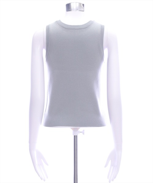 CLEAR BASIC（クリアベーシック）の「無地&柄アメスリニットトップス[着回し力抜群 タンクトップ 大人 カジュアル]（タンクトップ・レディース・ブラック系その他/レッド/グレー/ブラック・F）」の20枚目の写真