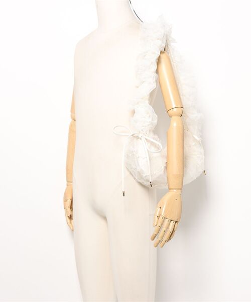 tocco closet（トッコ　クローゼット）の「【ZOZO限定】チュールドットシャーリングショルダーバッグ（ショルダーバッグ・レディース・アイボリー/ブラック・FREE）」の3枚目の写真