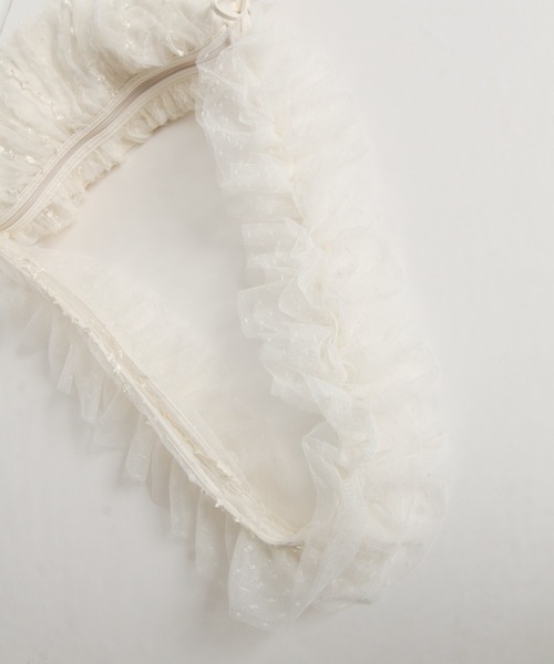 tocco closet（トッコ　クローゼット）の「【ZOZO限定】チュールドットシャーリングショルダーバッグ（ショルダーバッグ・レディース・アイボリー/ブラック・FREE）」の14枚目の写真