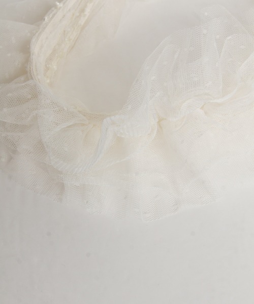 tocco closet（トッコ　クローゼット）の「【ZOZO限定】チュールドットシャーリングショルダーバッグ（ショルダーバッグ・レディース・アイボリー/ブラック・FREE）」の16枚目の写真