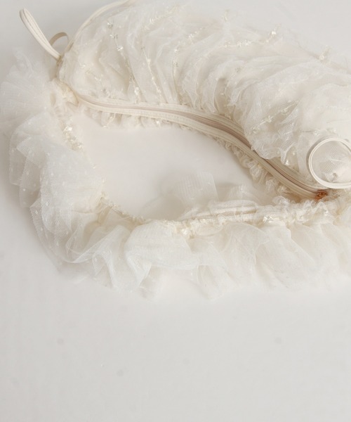 tocco closet（トッコ　クローゼット）の「【ZOZO限定】チュールドットシャーリングショルダーバッグ（ショルダーバッグ・レディース・アイボリー/ブラック・FREE）」の20枚目の写真