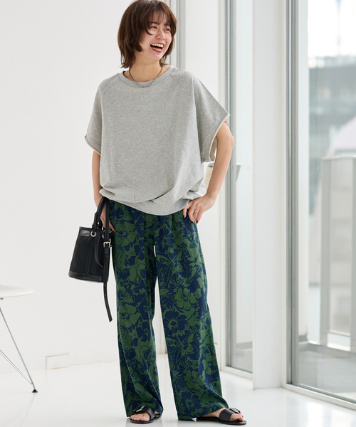 JOURNAL STANDARD relume（ジャーナルスタンダード　レリューム）の「《追加3》コントラストフラワープリントパンツ（その他パンツ・レディース・アイボリー/ブラック/グリーン・FREE）」の19枚目の写真