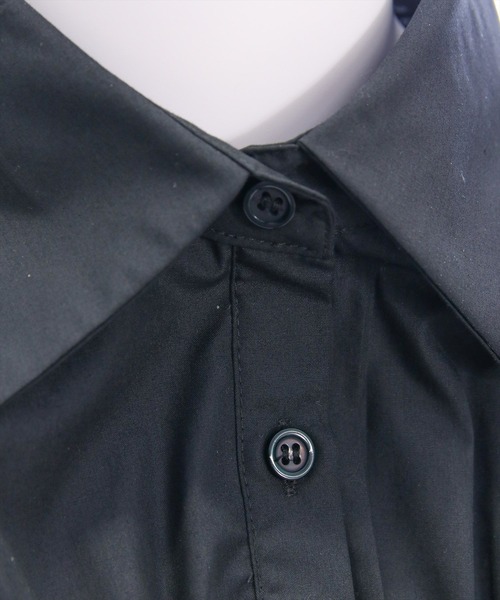 CLEAR BASIC（クリアベーシック）の「フレンチスリーブシャーリングブラウス[オフィスカジュアル 着回し抜群 大人]≪SS新作≫（シャツ/ブラウス・レディース・ブラック/オフホワイト/ブルー系その他・F）」の22枚目の写真