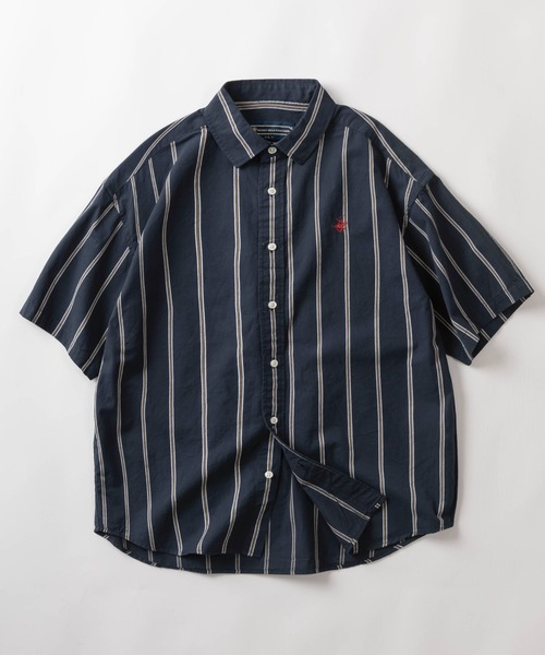 BEVERLY HILLS POLO CLUB（ビバリーヒルズポロクラブ）の「【71】【BEVERLY HILLS POLO CLUB/ビバリーヒルズポロクラブ】オーバーサイズ ワンポイント 刺繍 レギュラーカラー 半袖シャツ（シャツ/ブラウス・メンズ・ブラック/ブルー/ダークブルー/ホワイト・M/L/XL）」の5枚目の写真