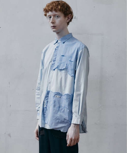 Striped frayed SH（シャツ/ブラウス）｜meagratia（メアグラーティア