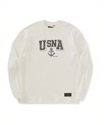 BLUE BLUE | SOUTHERN MFG CO. BLUEBLUE /USNA ANCHOR ワッフルサーマル Tシャツ(Tシャツ/カットソー)