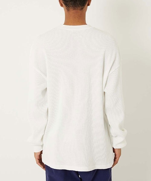 BLUE BLUE（ブルーブルー）の「SOUTHERN MFG CO. BLUEBLUE /USNA ANCHOR ワッフルサーマル Tシャツ（Tシャツ/カットソー・メンズ・ホワイト/チャコールグレー・S/M/L/XL）」の8枚目の写真