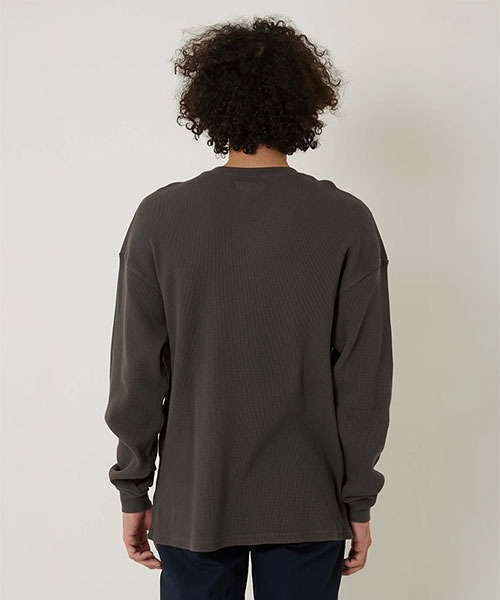 BLUE BLUE（ブルーブルー）の「SOUTHERN MFG CO. BLUEBLUE /USNA ANCHOR ワッフルサーマル Tシャツ（Tシャツ/カットソー・メンズ・ホワイト/チャコールグレー・S/M/L/XL）」の16枚目の写真