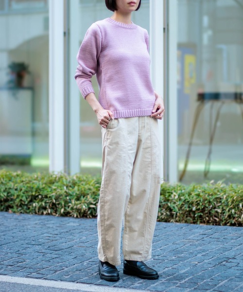 aran WOOLLEN MILLS（アランウーレンミルズ）の「[aran] SUPERSOFT MERINO WOOL SWEATER  / スーパーソフトメリノウールセーター（ニット/セーター・レディース・サンドベージュ/コーラルピンク/ミント・M/S）」の7枚目の写真