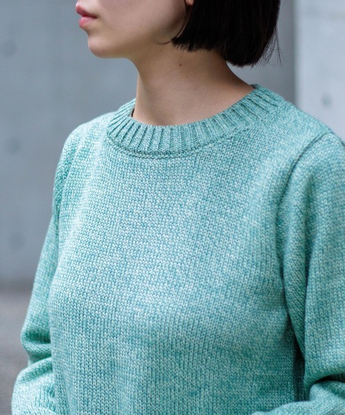 aran WOOLLEN MILLS（アランウーレンミルズ）の「[aran] SUPERSOFT MERINO WOOL SWEATER  / スーパーソフトメリノウールセーター（ニット/セーター・レディース・サンドベージュ/コーラルピンク/ミント・M/S）」の21枚目の写真