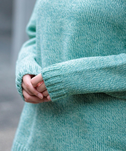 aran WOOLLEN MILLS（アランウーレンミルズ）の「[aran] SUPERSOFT MERINO WOOL SWEATER  / スーパーソフトメリノウールセーター（ニット/セーター・レディース・サンドベージュ/コーラルピンク/ミント・M/S）」の22枚目の写真