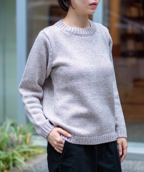 aran WOOLLEN MILLS（アランウーレンミルズ）の「[aran] SUPERSOFT MERINO WOOL SWEATER  / スーパーソフトメリノウールセーター（ニット/セーター・レディース・サンドベージュ/コーラルピンク/ミント・M/S）」の15枚目の写真