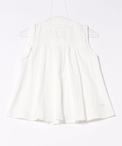 STYLEBLOCK（スタイルブロック）の「フリルノースリーブブラウス（シャツ/ブラウス・レディース・イエロー/ホワイト/ブルー・FREE）」の4枚目の写真