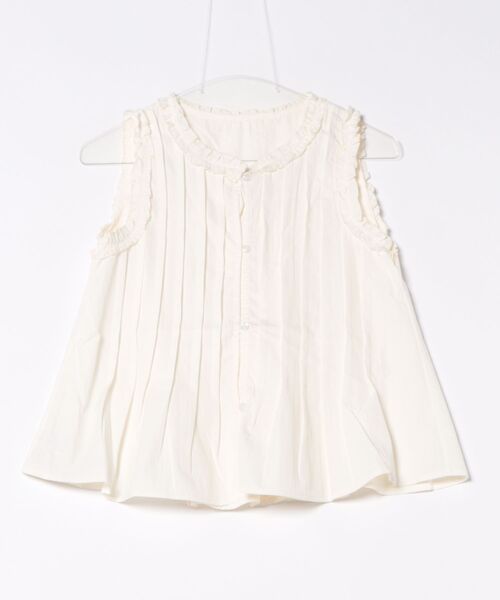 STYLEBLOCK（スタイルブロック）の「フリルノースリーブブラウス（シャツ/ブラウス・レディース・イエロー/ホワイト/ブルー・FREE）」の7枚目の写真