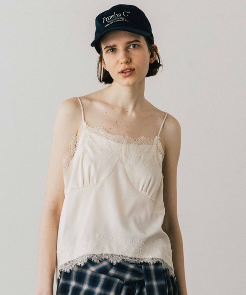キャミソール LACE TRIM CAMI/レーストリムキャミ LACE CAMI/レースキャミ（キャミソール）｜CREDONA（クレドナ
