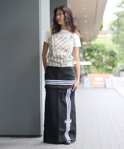 Y-3×adidas アディダス☆アシンメトリースカート見せパンツ XS Y-3×adidas アディダス☆アシンメトリースカート見せパンツ XS