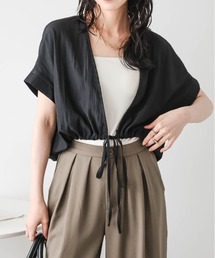裾ドロストシャーリングシャツ