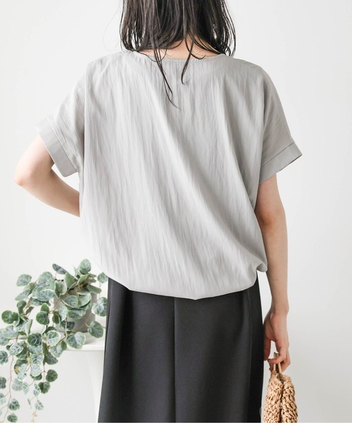 SUGAR BISKET(シュガービスケット)の「裾ドロストシャーリングシャツ(シャツ/ブラウス・レディース・グレー/ブラック・フリー)」の10枚目の写真