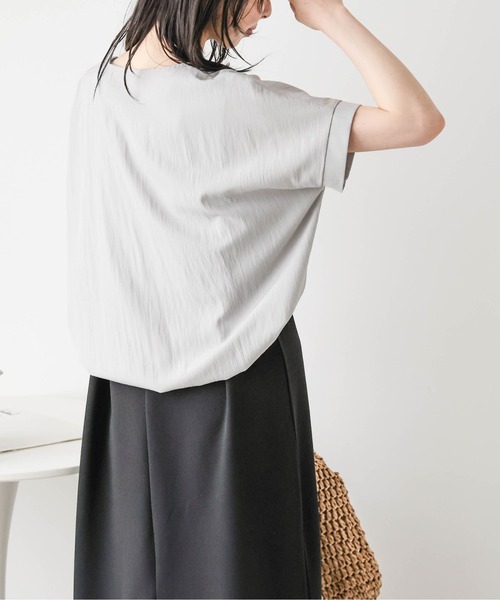 SUGAR BISKET(シュガービスケット)の「裾ドロストシャーリングシャツ(シャツ/ブラウス・レディース・グレー/ブラック・フリー)」の11枚目の写真