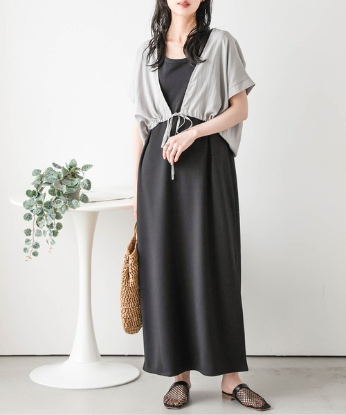 SUGAR BISKET(シュガービスケット)の「裾ドロストシャーリングシャツ(シャツ/ブラウス・レディース・グレー/ブラック・フリー)」の14枚目の写真