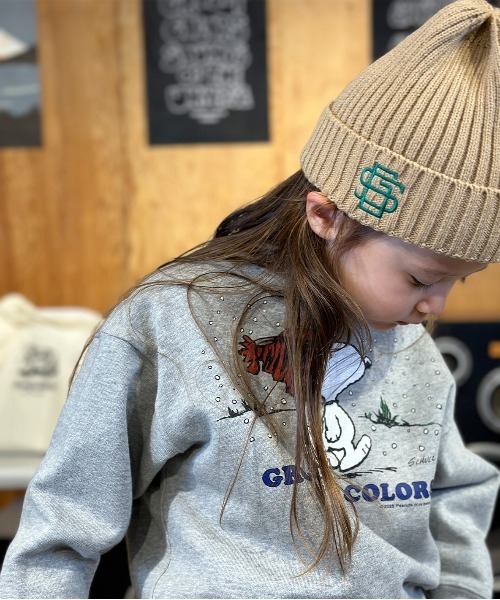 GROOVY COLORS（グルービーカラーズ）の「GROOVY Knit Cap（ニットキャップ/ビーニー・キッズ・ブラック/ベージュ/オレンジ・L/M）」の2枚目の写真