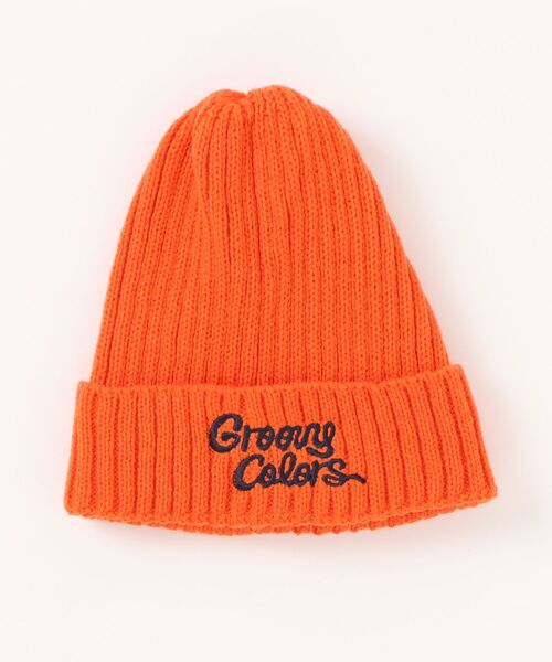 GROOVY COLORS（グルービーカラーズ）の「GROOVY Knit Cap（ニットキャップ/ビーニー・キッズ・ブラック/ベージュ/オレンジ・L/M）」の6枚目の写真