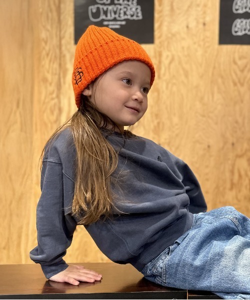 GROOVY COLORS（グルービーカラーズ）の「GROOVY Knit Cap（ニットキャップ/ビーニー・キッズ・ブラック/ベージュ/オレンジ・L/M）」の7枚目の写真