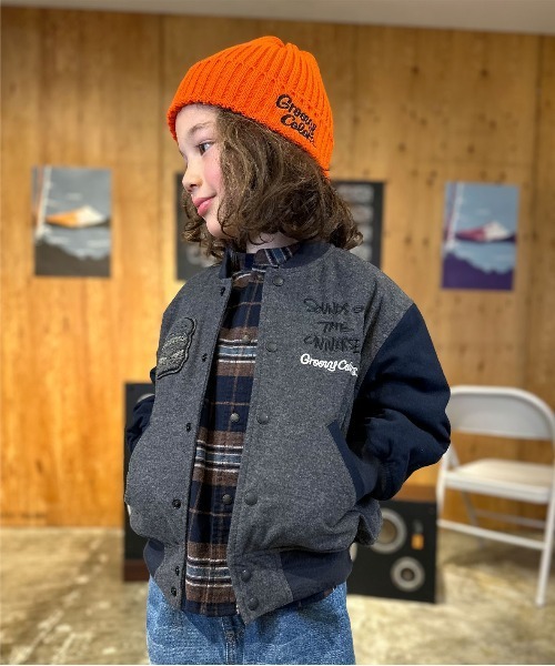 GROOVY COLORS（グルービーカラーズ）の「GROOVY Knit Cap（ニットキャップ/ビーニー・キッズ・ブラック/ベージュ/オレンジ・L/M）」の8枚目の写真