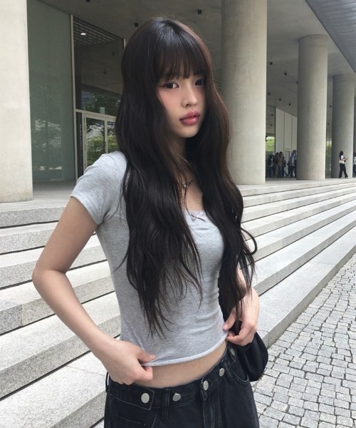 anyonemore（エニワンモア）の「レーススクエアネックリボン半袖Tシャツ（Tシャツ/カットソー・レディース・グレー/ホワイト/ブラック・FREE）」の13枚目の写真