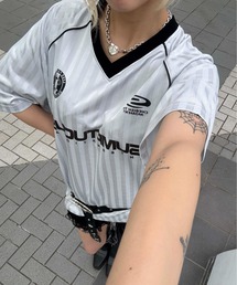 ストライプユニフォームTシャツ