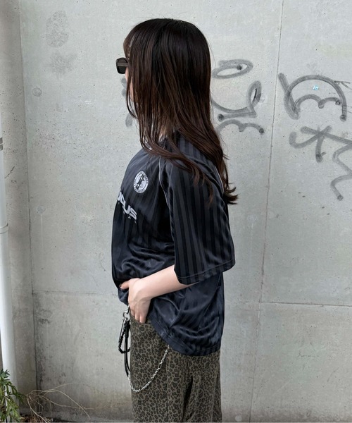 セール】ストライプユニフォームTシャツ（Tシャツ/カットソー