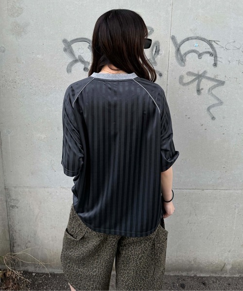 sedacle（セダクル）の「ストライプユニフォームTシャツ（Tシャツ