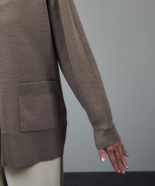 ウールVネック金ボタンカーディガン（カーディガン/ボレロ）｜SALON