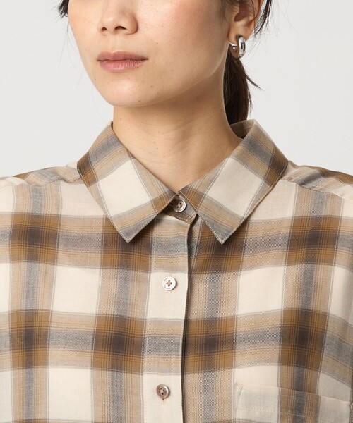 【greenlabel1207】説明をご確認の上ご購入をお願いいたします size SHORTあり］シアー チェック シャツ（シャツ/ブラウス）｜green