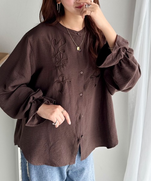 セール】”迎え秋ブラウス”にこれ一択。袖ぽわん、胸元ひとくせが大人