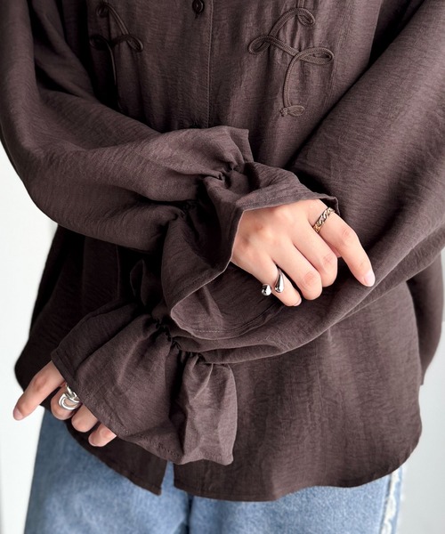 希少品✨CHANEL ココボタン　ブラウス　トップス　ブラウン 丸ボタンワッフルブラウス ・3622 | Lehtia - レフティア｜淡色レトロ