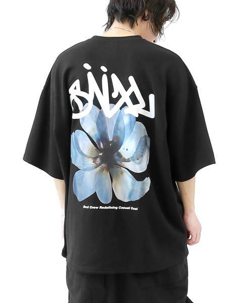 minsobi(ミンソビ)の「ブルームインブルーTシャツ(Tシャツ/カットソー・メンズ・ホワイト/ブラック/ホワイト系その他/ブラック系その他・FREE)」の4枚目の写真