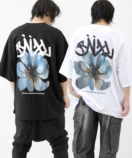 minsobi(ミンソビ)の「ブルームインブルーTシャツ(Tシャツ/カットソー・メンズ・ホワイト/ブラック/ホワイト系その他/ブラック系その他・FREE)」の5枚目の写真