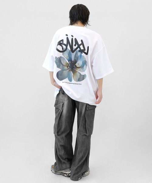 minsobi(ミンソビ)の「ブルームインブルーTシャツ(Tシャツ/カットソー・メンズ・ホワイト/ブラック/ホワイト系その他/ブラック系その他・FREE)」の13枚目の写真