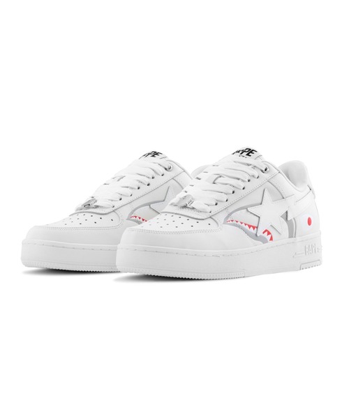A BATHING APE(アベイシングエイプ)の「BAPE STA SHARK #2(スニーカー・レディース・ブラック/ホワイト/パープル・6/5/4)」の2枚目の写真