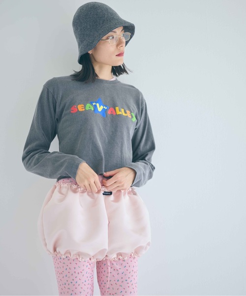 SEA(シー)の「GRAPHIC L/S TEE (TOY)(Tシャツ/カットソー・レディース・チャコールグレー/ホワイト・0/1/2)」の1枚目の写真