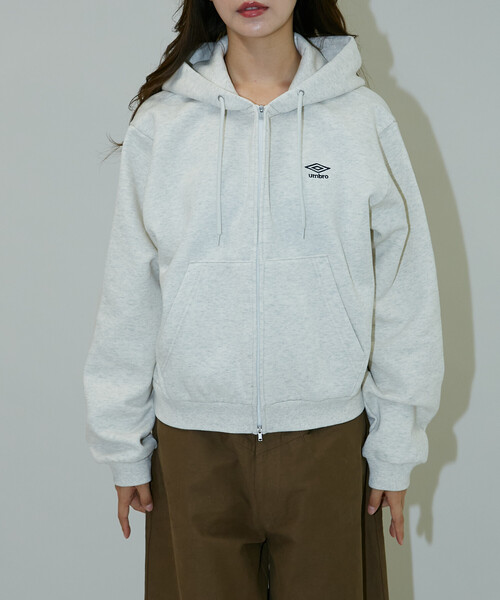 UMBRO × PUBLUX/アンブロ ワンポイント 刺繍 ジップパーカー 限定展開