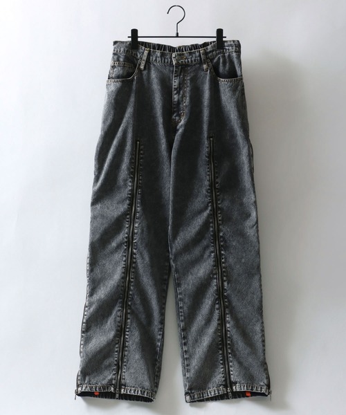 セール】Remake Like Denim Pants/リメイク風 ジーンズ×ジャージ セール】Remake Like Denim Pants/リメイク風 ジーンズ×ジャージ