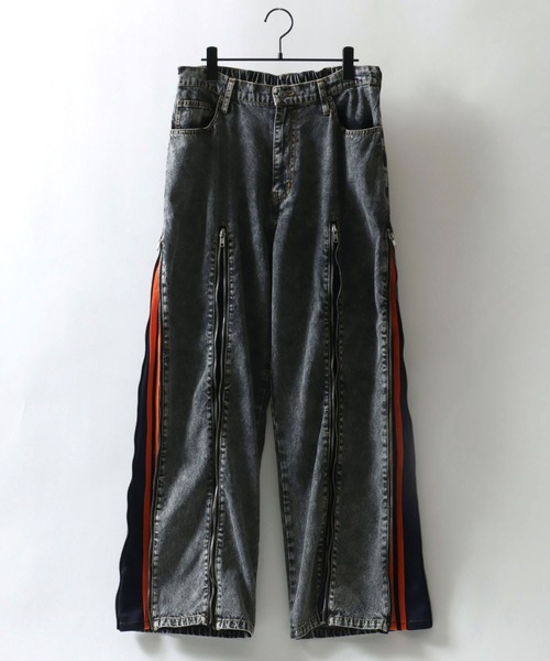 セール】Remake Like Denim Pants/リメイク風 ジーンズ×ジャージ