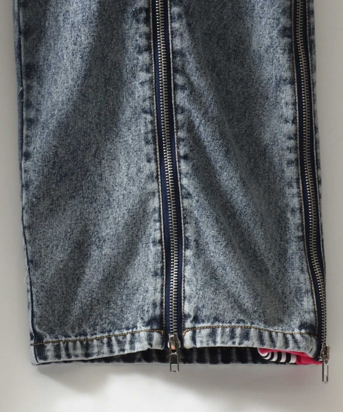 SITRY（シトリー）の「Remake Like Denim Pants/リメイク風 ジーンズ×ジャージ デニムパンツ ワイドデニムパンツ（デニムパンツ・メンズ・ブルー系その他/ブラック系その他/ブラック系その他2・M/L）」の14枚目の写真