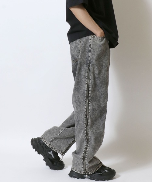 セール】Remake Like Denim Pants/リメイク風 ジーンズ×ジャージ
