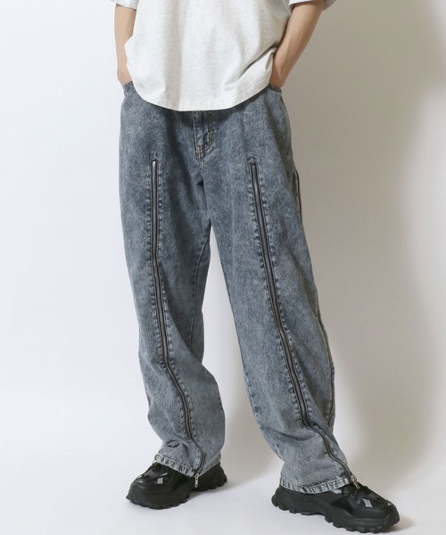 セール】Remake Like Denim Pants/リメイク風 ジーンズ×ジャージ