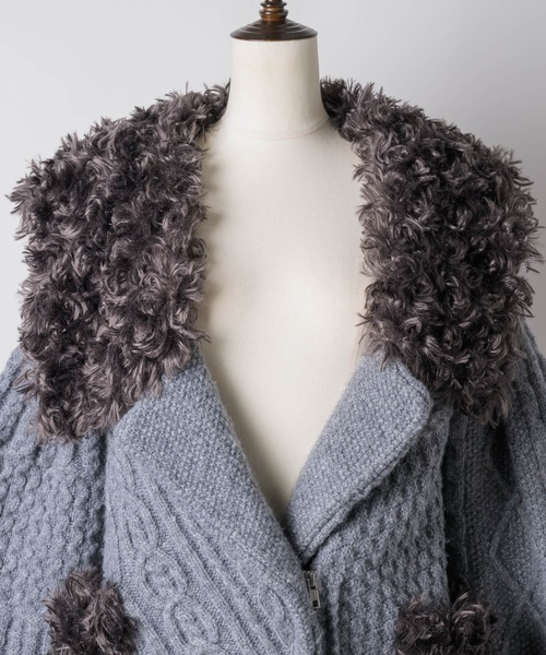 TEN by LA BELLE ETUDE】ニッティングパターン×ファーニットライダース