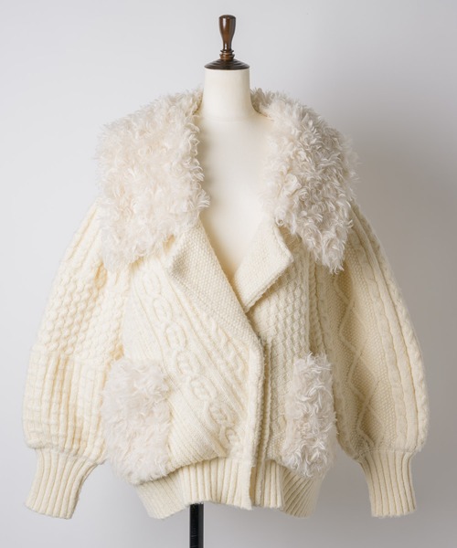 TEN by LA BELLE ETUDE】ニッティングパターン×ファーニットライダース