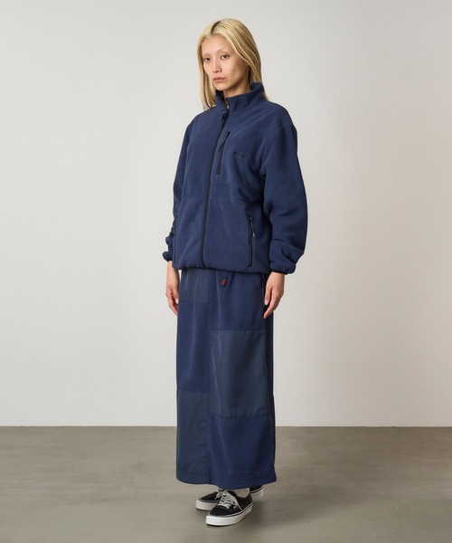 Gramicci(グラミチ)の「THERMAL FLEECE PATCH SKIRT|サーマルフリースパッチスカート(スカート・レディース・ネイビー/ヘザーグレー/ブラック/オリーブ・M/L/S)」の7枚目の写真